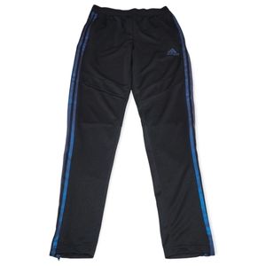 Adidas ClimaCool Track Pants Black with Metallic Blue Stripes Size XL
